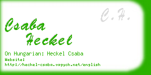 csaba heckel business card